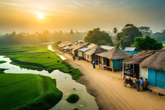 Village au Bangladesh