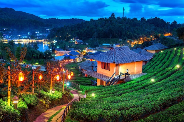 Village de Ban Rak Thai dans la province de Mae Hong Son, Thaïlande.