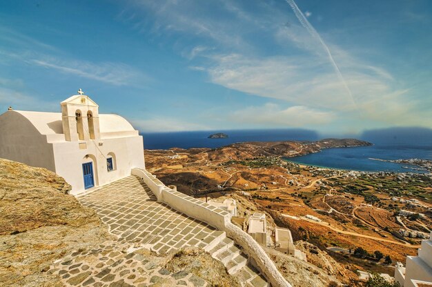 Village de Chora dans l'île de Serifos Grèce