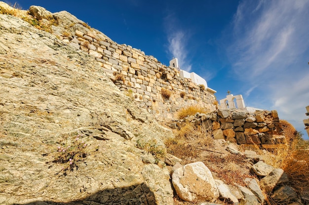 Village de Chora dans l'île de Serifos Grèce