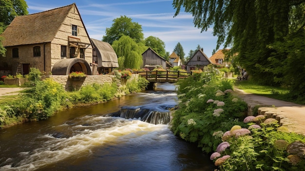 Le village est situé au coeur du village