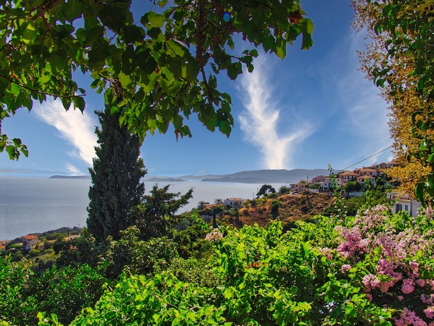 Village de Glossa sur l'île de Skopelos