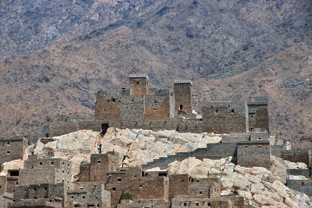 Le village historique d'Al Ain en Arabie Saoudite