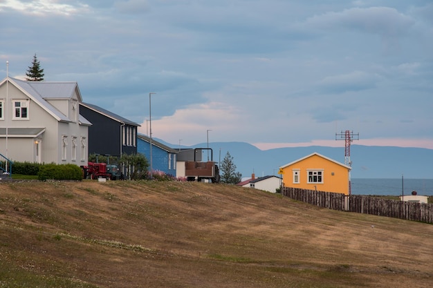 Village de Hrisey à Eyjafjordur en Islande