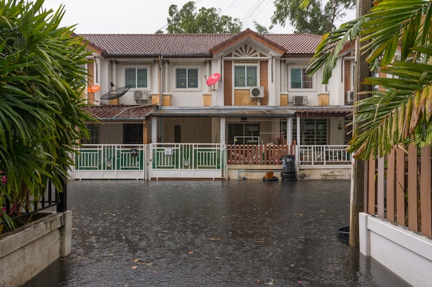 Village d&#39;inondation dans le district de Don Mueang