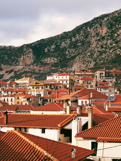 Village de montagne Arachova, Grèce.