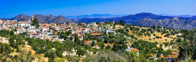 Village de montagne traditionnel Lefkara à Chypre