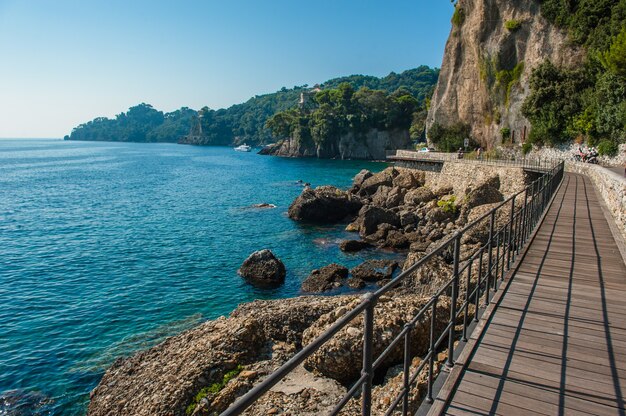 Village de Portofino sur la côte ligure en Italie