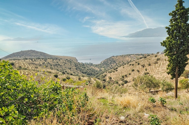 Village de Sfentouri sur l'île d'Égine en Grèce