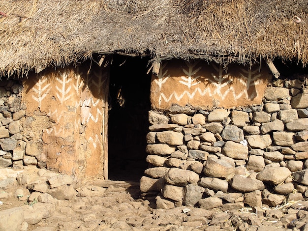 Village tribal en Ethiopie, Afrique
