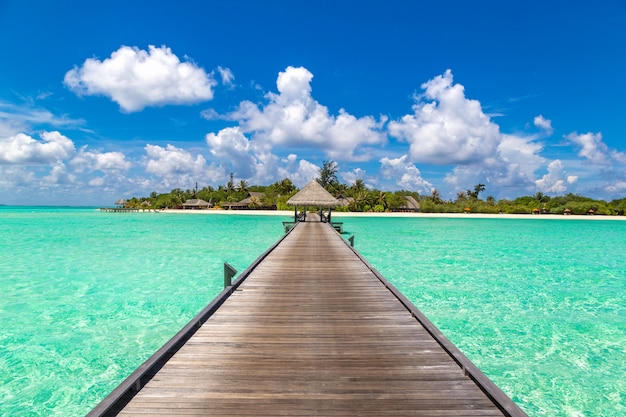 Villas sur l'eau aux Maldives