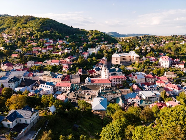 Ville de Banska Stiavnica Slovaquie UNESCO Vieille Slovaquie ville minière de Banska Stiavnica Ancienne tour du château