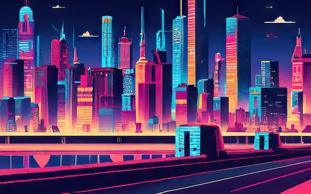 La ville du futur cyberpunk