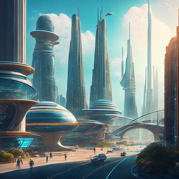 Photo une ville du futur