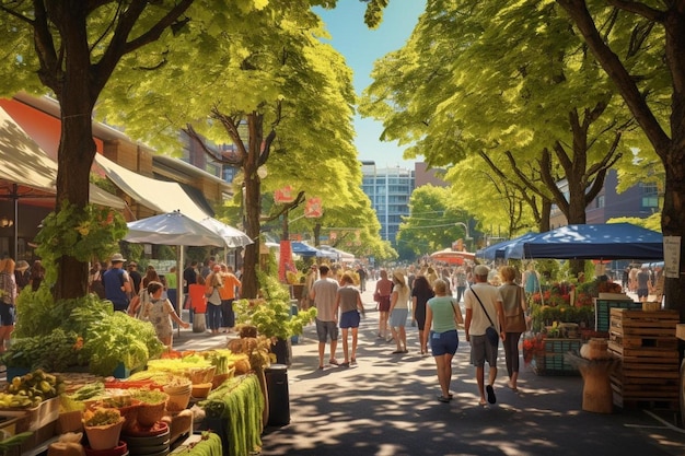 Photo une ville est une destination populaire pour les habitants et les touristes.