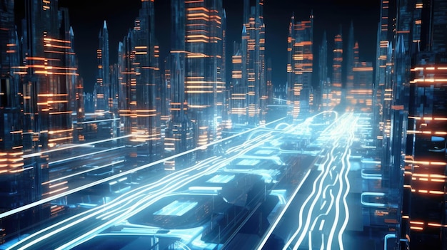 Une ville futuriste abstraite