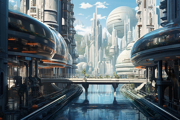 Ville futuriste du futur