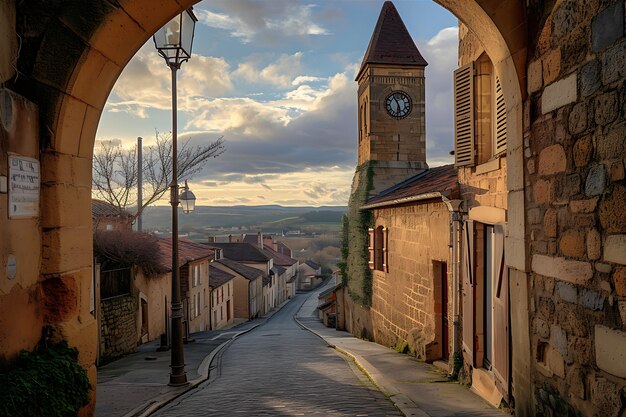 La ville de Galignac, en France