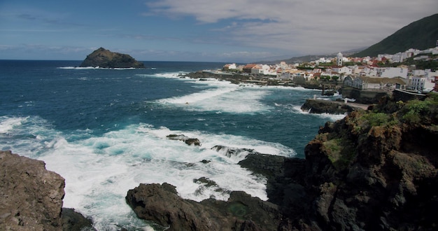 Ville de Garachico et rivage volcanique Tenerife Îles Canaries