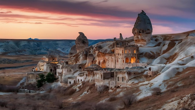 La ville des grottes de la vallée de Zelve en Cappadocie en Turquie