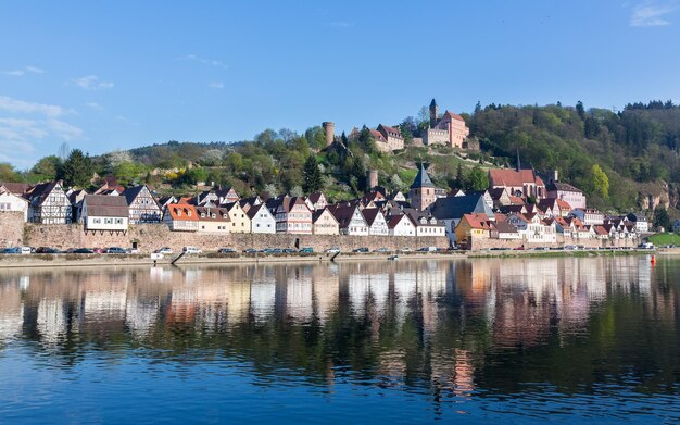 Ville de Hirschhorn Hesse Allemagne