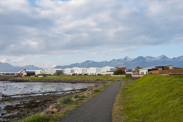 Ville de Hofn à Hornafjordur dans le sud de l'Islande