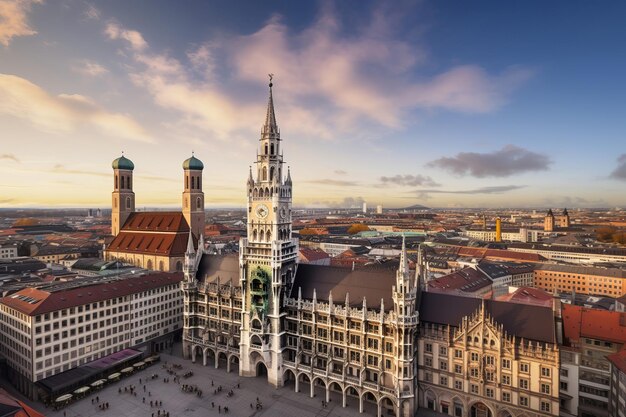 Ville de l'horizon de Munich Générer une IA