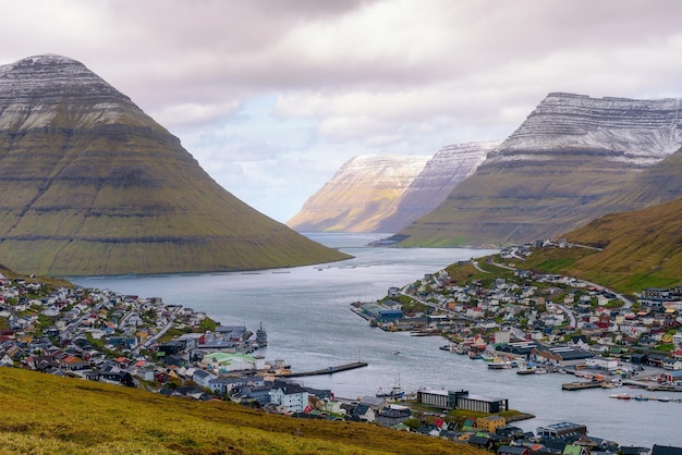 Ville de Klaksvik sur Îles Féroé Danemark