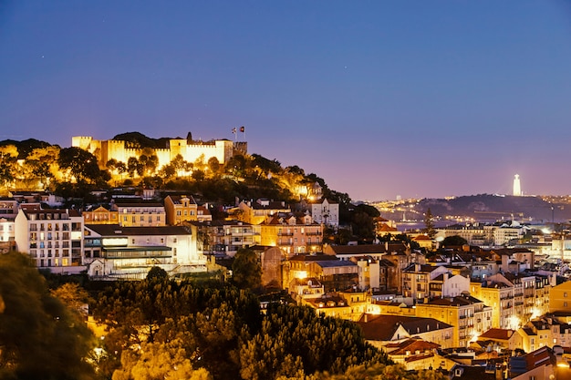 Ville de Lisbonne la nuit