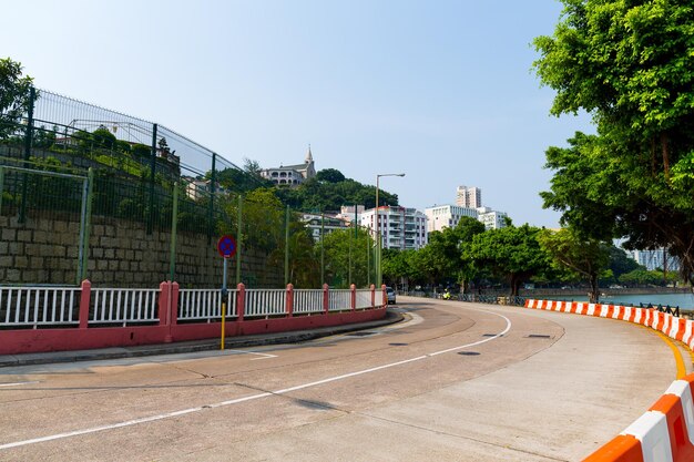 Ville de Macao avec piste routière