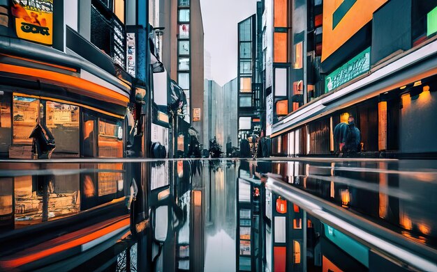 Photo ville métropolitaine avec de grands immeubles pendant la journée