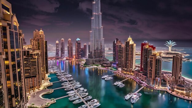 La ville de Modetn, le centre de luxe de Dubaï, aux Émirats arabes unis