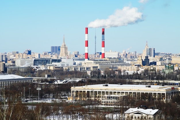 Ville de Moscou près de la toile de fond Loujniki hd