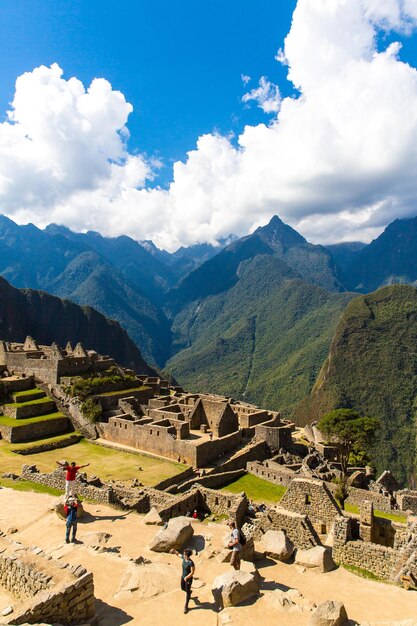 Ville mystérieuse Machu Picchu PeruSouth America Les ruines incas et la terrasse Exemple de maçonnerie polygonale et de compétence