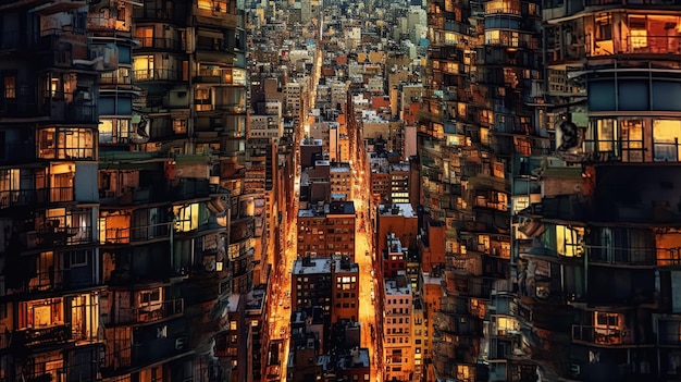 ville de nuit paysage urbain horizon arrière-plan urbain