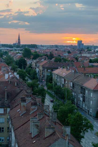 Ville Osijek vue du ciel