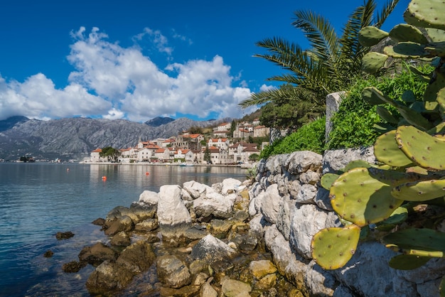 Ville de Perast dans la baie de Kotor