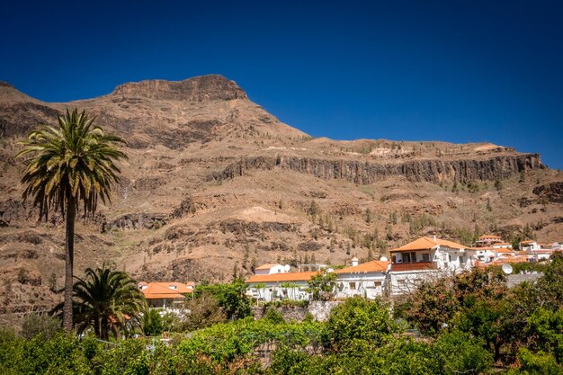 Ville pittoresque de Fataga à Gran Canaria