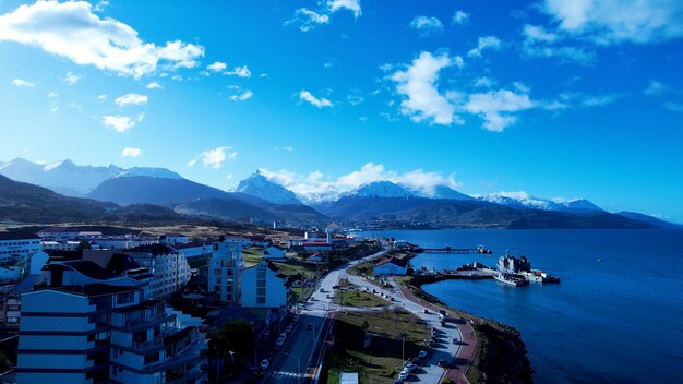 La ville pittoresque d'Ushuaia en Terre de Feu en Argentine Le paysage de la Patagonie