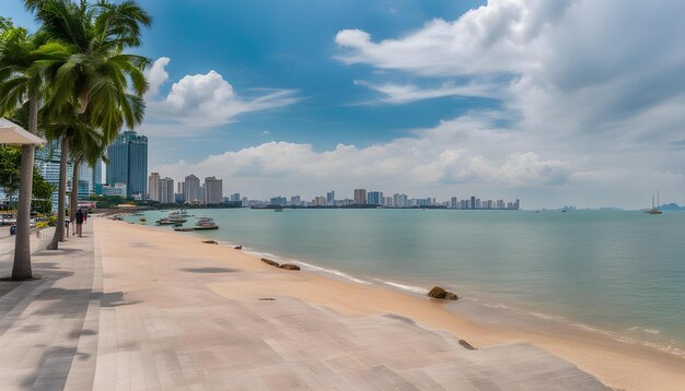 Photo une ville avec une plage et une ville en arrière-plan