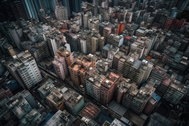 Une ville vue d'en haut