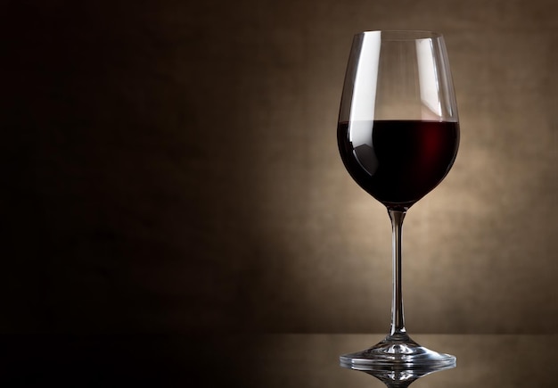 Vin rouge sec dans un verre à vin sur une toile