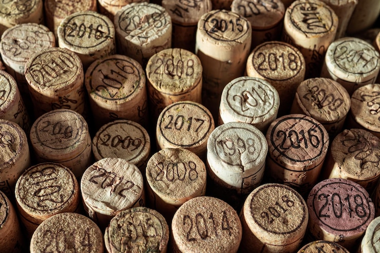 Photo vins français différents bouchons