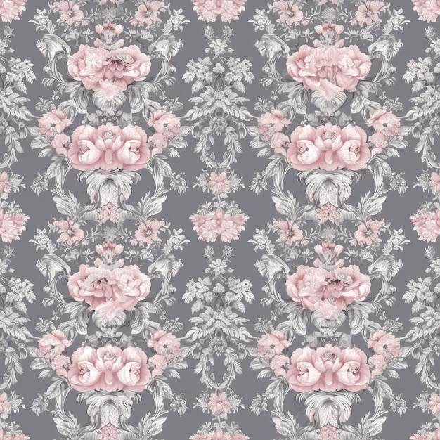 Vintage motif floral sans couture fond ai génératif