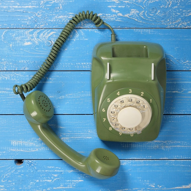 Vintage Phones Green un téléphone rétro