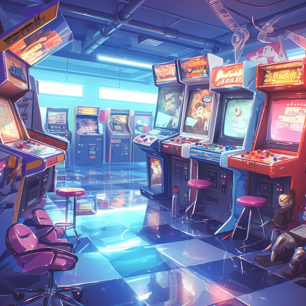 Photo vintage vibes des années 80 arcade delight