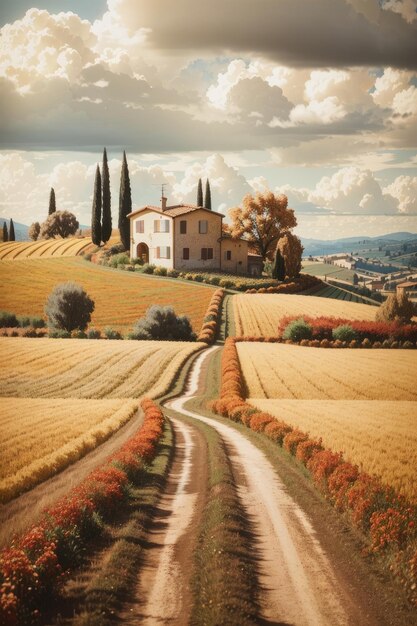 Vintage Vistas Un voyage intemporel à travers la campagne italienne d'automne