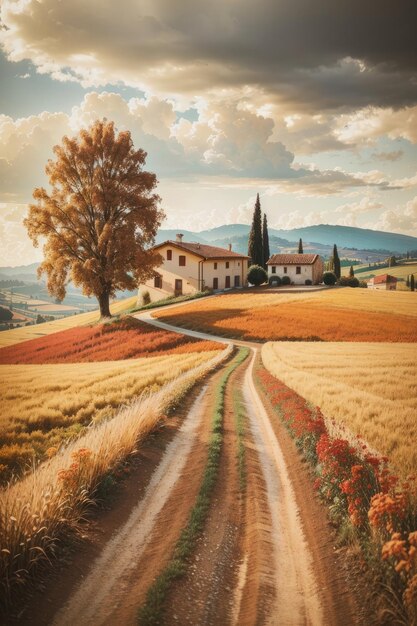 Vintage Vistas Un voyage intemporel à travers la campagne italienne d'automne