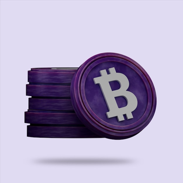 Photo le violet 3d bitcoin