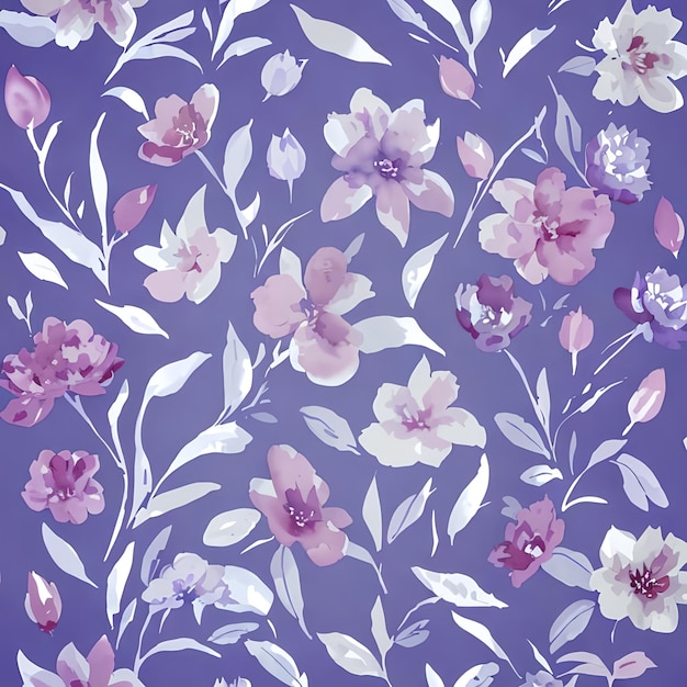 Violet fond floral